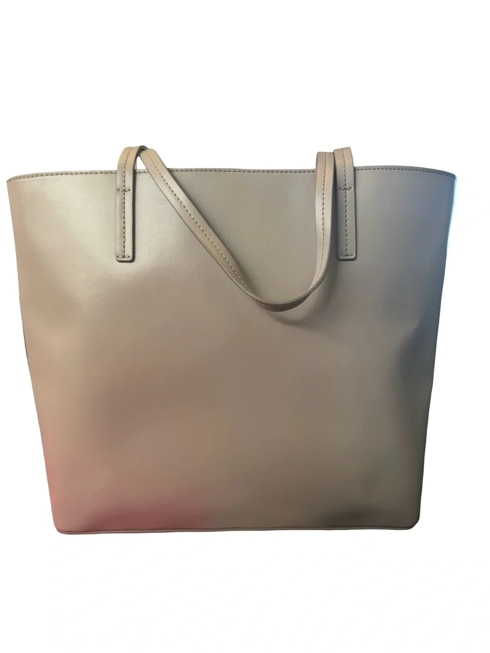 Kate Spade Karla Cityscape Gray Smooth Leather Tote Seton NWT $299